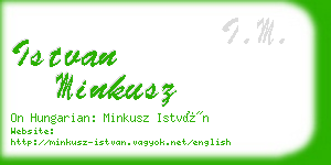 istvan minkusz business card